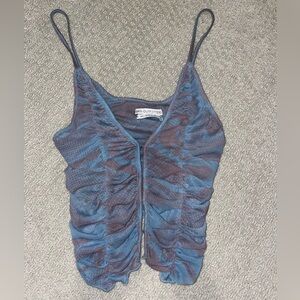 Urban outfitters mesh corset like top size small blue/purple